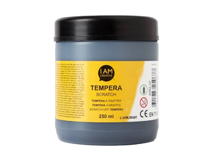Tempera Scratch, Schwarz, 250 ml