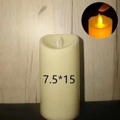 Inspired Living Flameless LED Candle With Swinging Flickering Flame Battery Operated Electric Candle Lamp 7.5cm 15cm