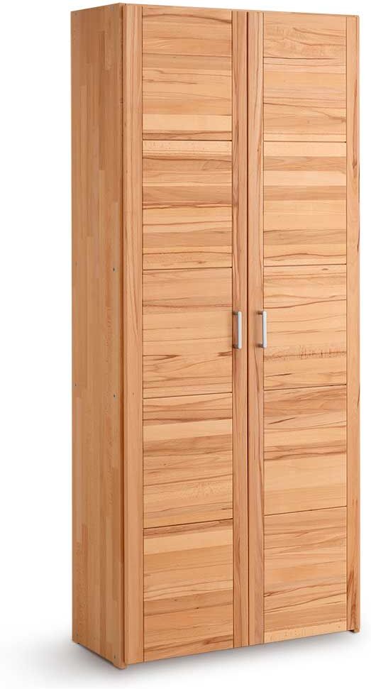 Pharao24.de Aktenschrank Buche massiv geölt mit zwei Türen 80x186x33 cm