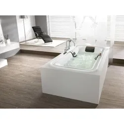 Hoesch Badewanne Ergo+ Rechteck 2075x1075 Weiss/verchromt 6436.010305