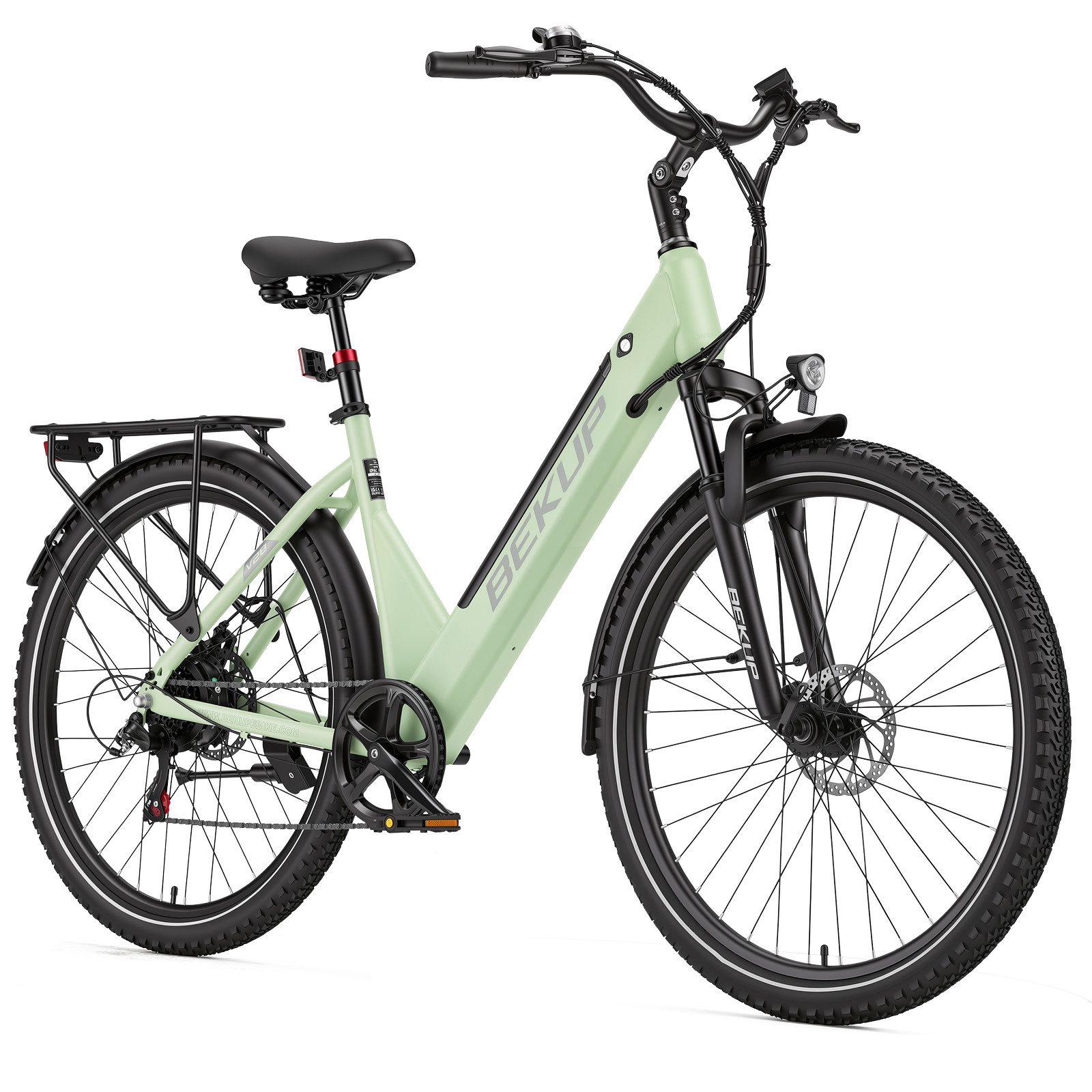 E-Bike Cityrad V28 28 Zoll E-Bike Cityrad für Damen und Herren, bis 75 km Reichweite 7 Gang Shimano Shimano Tourney TZ Schaltwerk, Kettenschaltung
