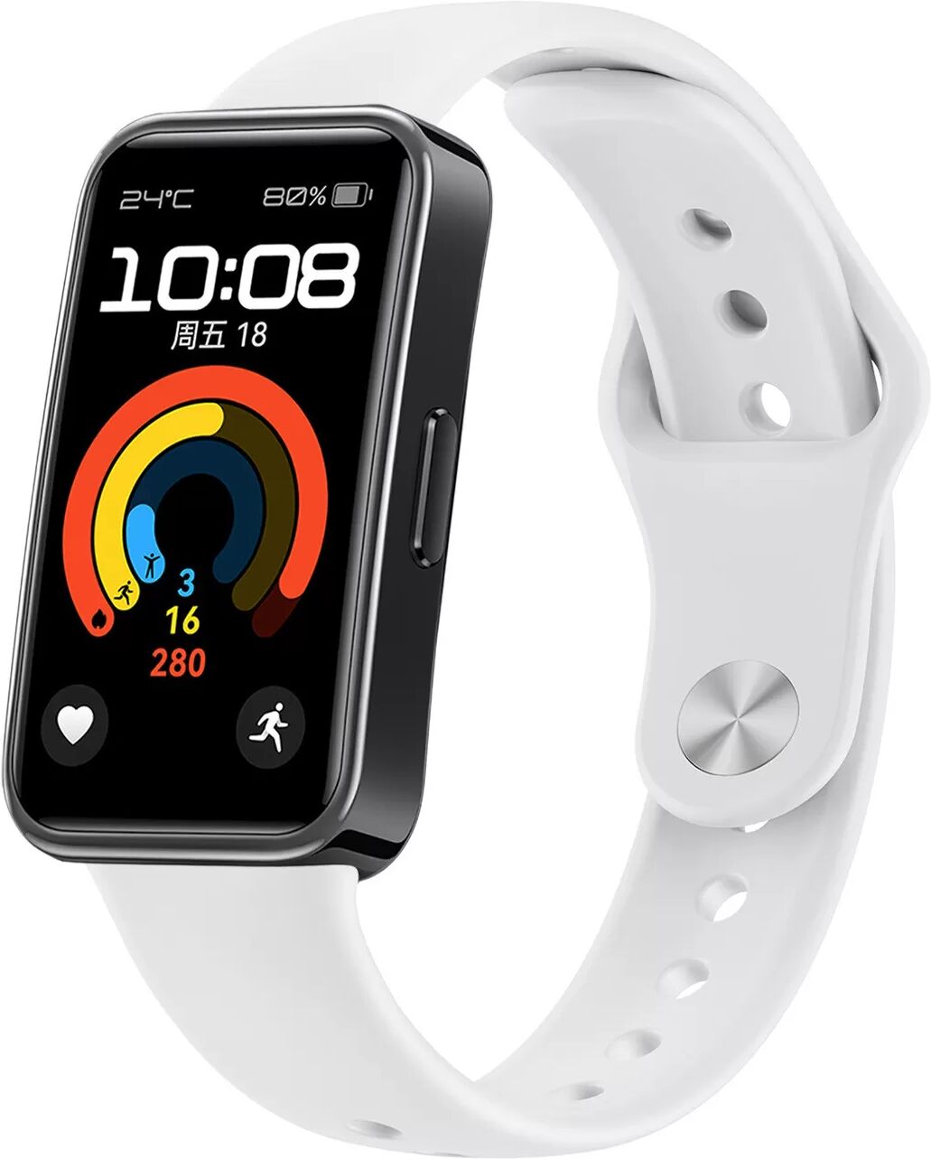 INF Silikon-Ersatzarmband für Huawei Band 10 Weiß