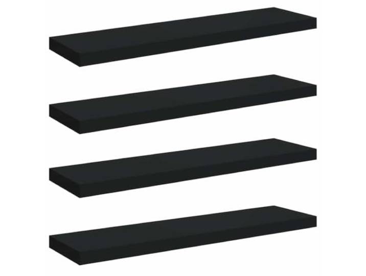 KDVXBCQJH Schweberegal 4er Set Schwarz 90x23,5 cm Wandboard Metall Stilvolles 4er-Set für Wohnzimmer und Schlafzimmer, verdeckte Halterung schafft schwebende Optik, beladbar bis 10 kg.