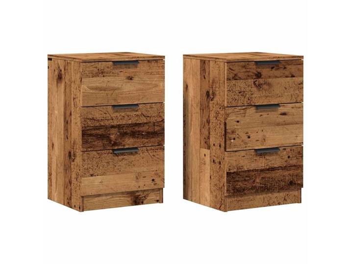 Tables de chevet bois transformé argile marron 40 x 36 x 65 cm