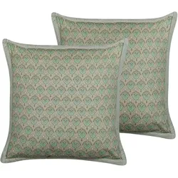 DEKOKISSEN 2er-Set Olivgrün 45/45 cm Pictus