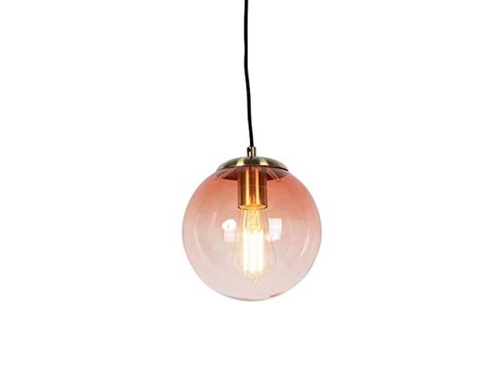 Qazqa pallon - Suspension - 1 lumière - Ø 200 mm - Rose - Art Deco - éclairage intérieur - Salon I Chambre I Cuisine I Salle à manger