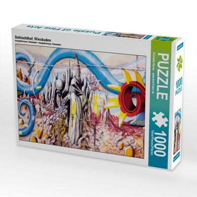CALVENDO Puzzle Schlachthof, Wiesbaden | 1000 Teile Lege-Größe 64x48cm Foto-Puzzle für glückliche Stunden
