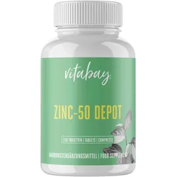 Zink 50 Depot Zinkgluconat Vegan Hochdosiert 250 ST