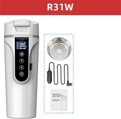 Uplifted Goods Smart Travel Thermos Cup With Adjustable Temperature white