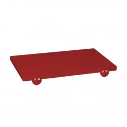 Euroceppi Professionelle High Density Polyethylen farbige Schneidebrett Cm 50x30h2 für Lebensmittel, rot