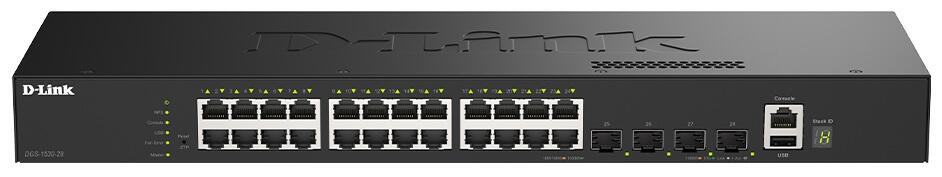 D-Link DGS-1530-28/E, 28-Port Smart Managed Gigabit Stack Switch