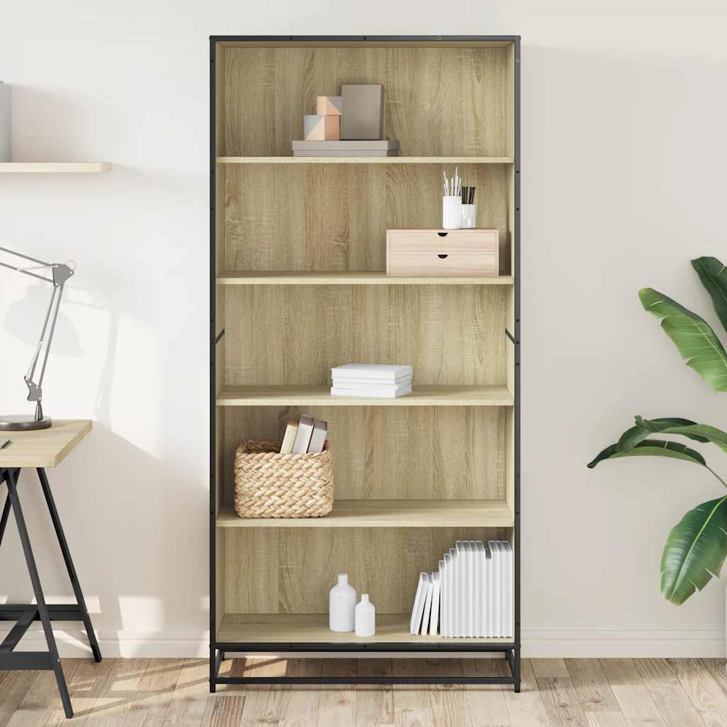vidaXL Bibliothèque chêne sonoma 80,5x35x170,5 cm bois d'ingénierie