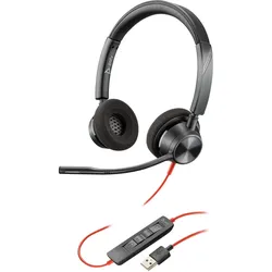 HP Poly Blackwire 3320 USB-A Headset (Kabelgebunden, USB-A), Office Headset, Schwarz