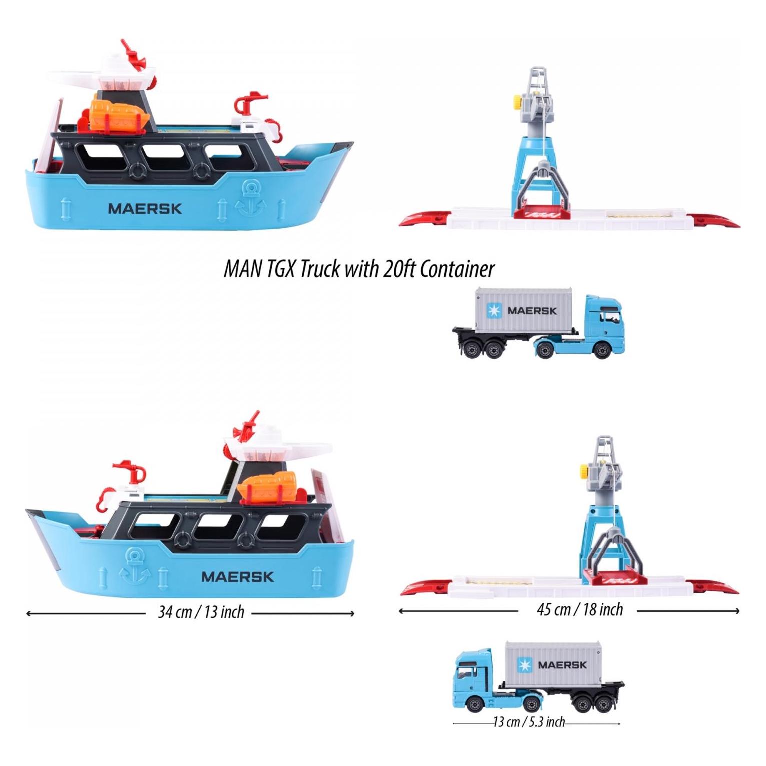 Majorette Creatix Logistic Freight Ship+1 vehicle (212050039)