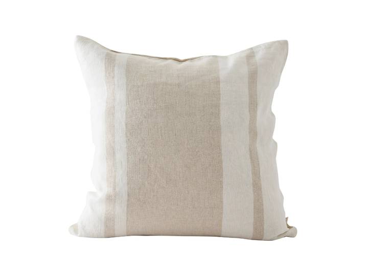 Tell Me More Housse de coussin Jules Natural stripe, 50x50 cm