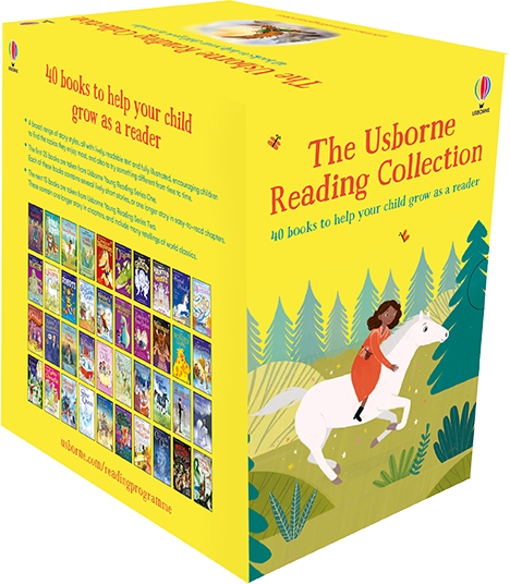 Usborne Young Reading Collection 40 Illustrated Books Box Set Read At Home Age 5+ - New Version