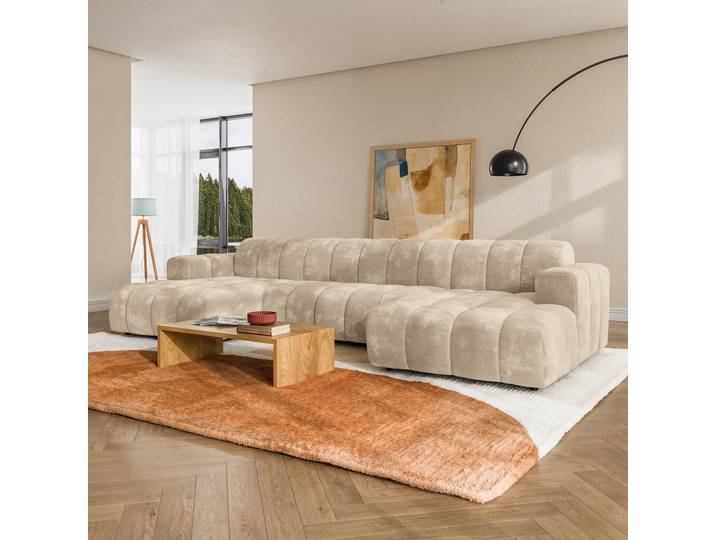 Masseno Ecksofa AENIS Moderne Sofa für Wohnzimmer - Creme, LUMO 55
