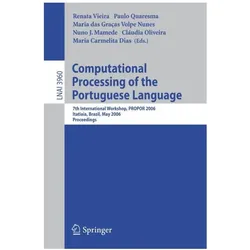 Computational Processing of the Portuguese Language, Fachbücher von Paulo Quaresma, Mari das Graças Volpe Nunes