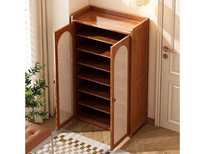 Armoire à chaussures multicouche, étagère à chaussures anti-poussière, grande capacité, double porte, étagère de rangement pour chaussures