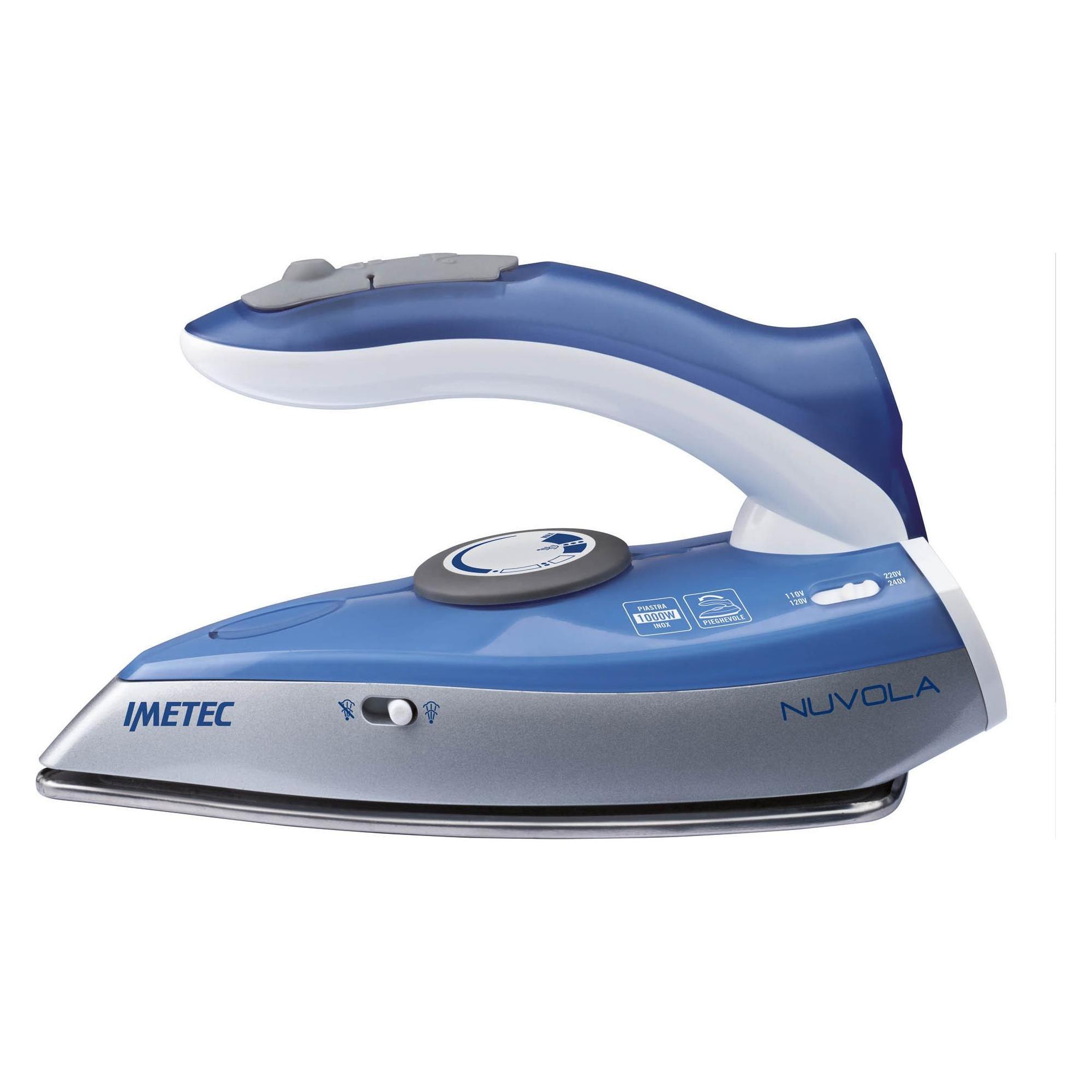 Imetec 9559 Bügeleisen Dampfbügeleisen Edelstahl 1000 W Blau (1000 W) (9559Z)