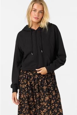 O'Neill s Mae Bubble Zip Fleece Jacket Hoodie in Black, Size XS, Elastane/French Terry/Polyester