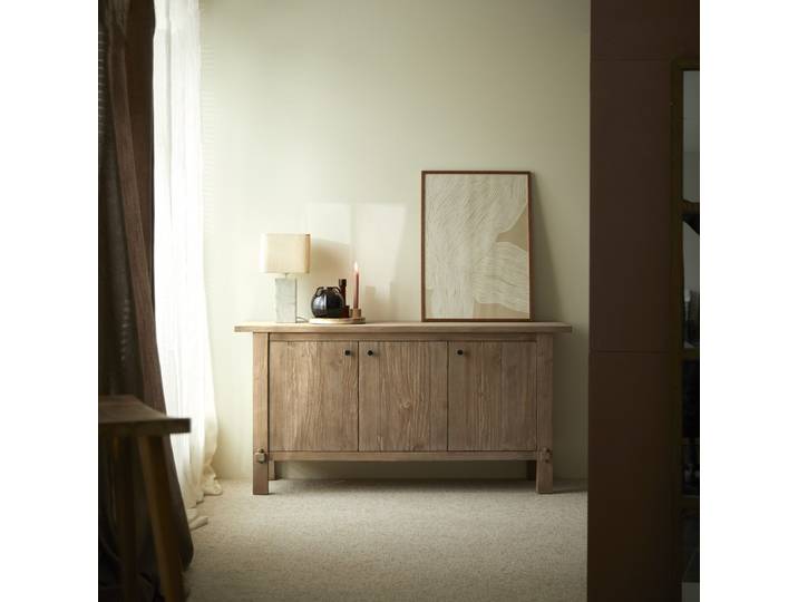 Anrichte aus massiver recycelter Kiefer 150 cm - Hazel - Natur