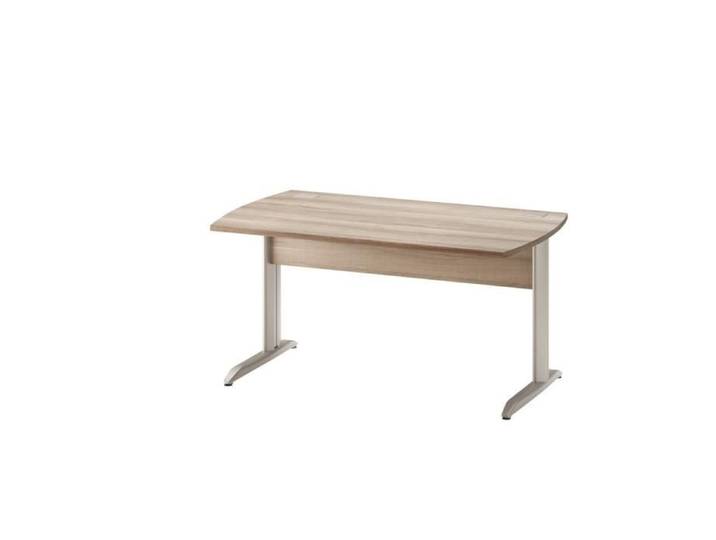 Table bureau GAMI JAZZ - Pieds métal - Marron cappuccino - Aspect bois - Made in France