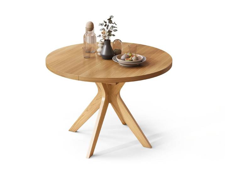 designimpex Esstisch Design Esstisch Renzo rund Esszimmer Tisch oval Echtholzfurnier, Esstisch, Esszimmertisch, Tisch, Ausziehtisch, Küchentisch, Esszimmer