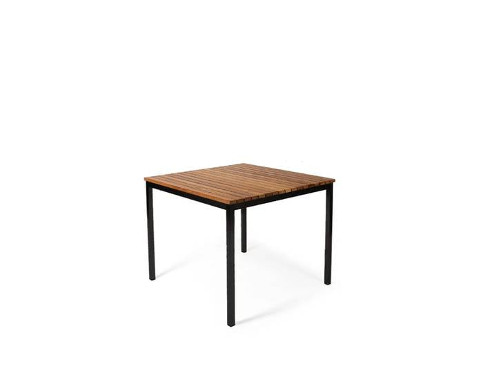 Skargaarden Häringe Esstisch Teak, small, schwarzes Stahlgestell