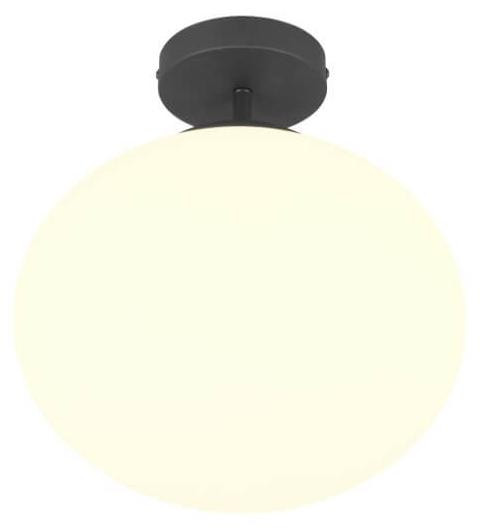Trio Fomento Plafondlamp - Zwart met Wit Glas - Ø 30 cm