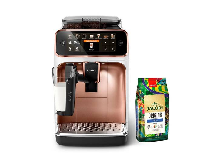 Philips Kaffeevollautomat EP5443/70 5400 Series, 12 Kaffeespezialitäten, LatteGo Milchsystem und 4 Benutzerprofilen