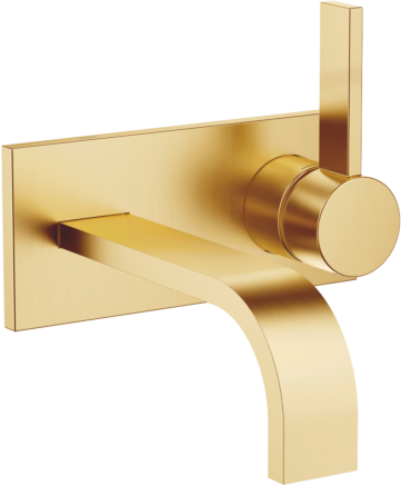 Dornbracht Mem Fertigmontageset 36863782-28 für Waschtisch-Wand-Einhandmischer, ohne Ablaufgarnitur, messing gebürstet