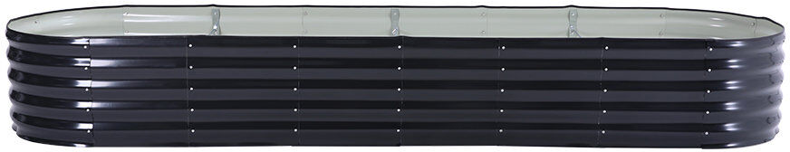 Dakota Fields Outdoor Raised Garden Bed Black 42cm H x 320cm W x 80cm D