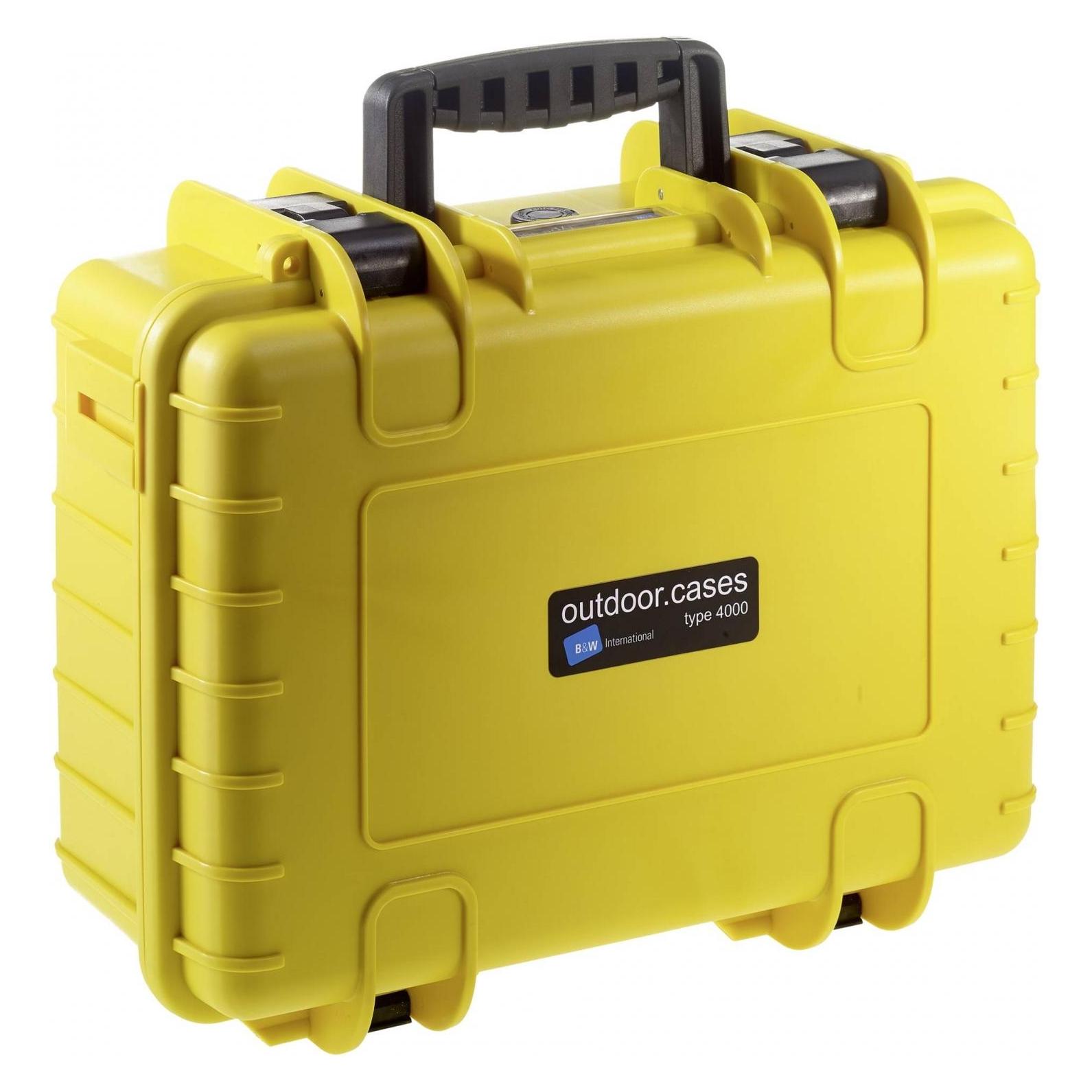 B+W Outdoor Case Type 4000 mit Facheinteilung (Fotokoffer, 17 l) (4000/Y/RPD)