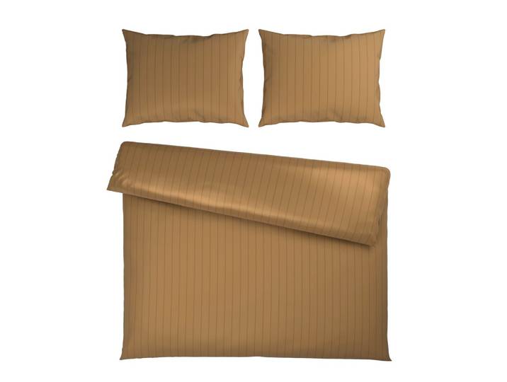 Bettwäsche Dobby Streif XXL Goldfarben ca. 200x220cm
