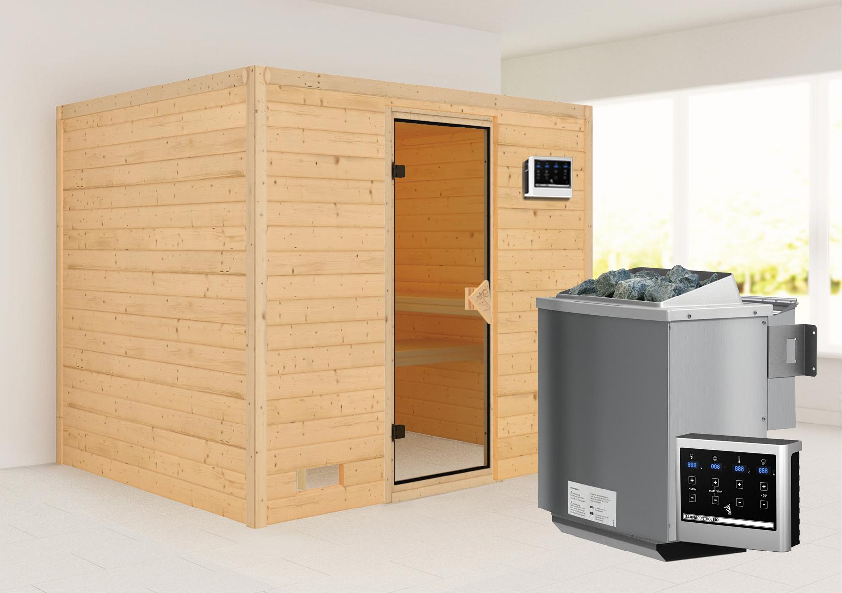 KARIBUHOLZT Sauna Sonara Front 9kW Bio ext. St bronz.GGT 08288607