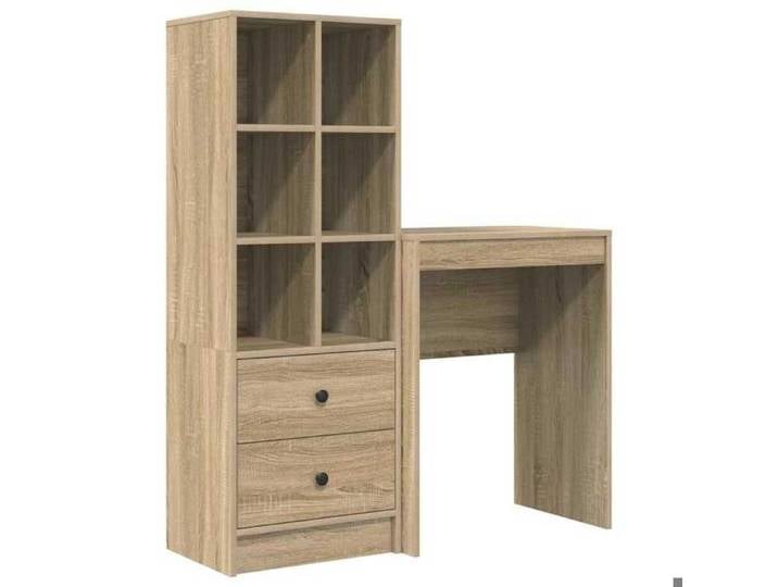 En solde  Table Informatique Adulte/enfant - CLOUD - Bureau à Domicile - avec tiroir - (2 pcs) - Chêne Sonoma B242