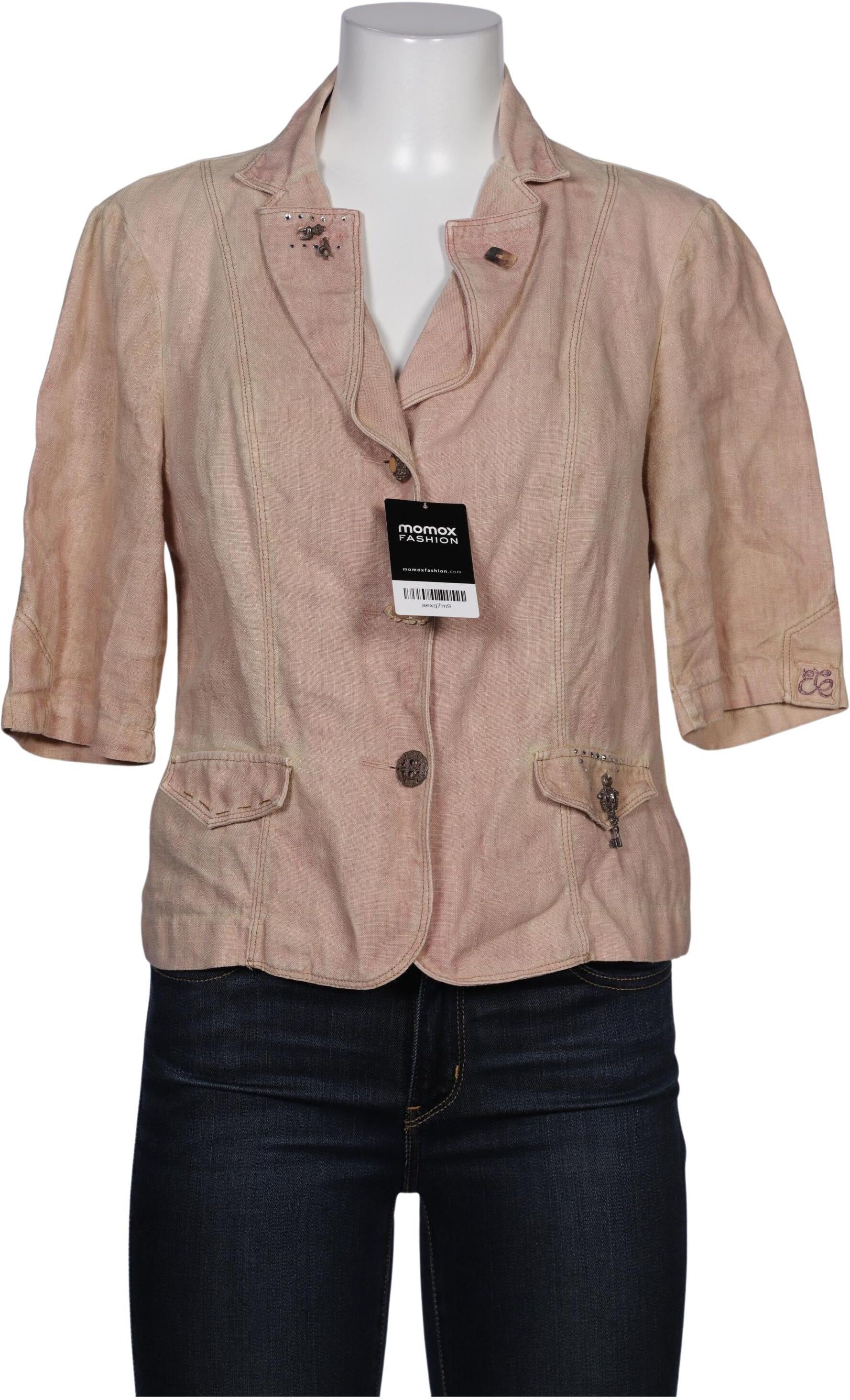 Elisa Cavaletti Damen Blazer, Pink, Gr. L, Leinen - Second Hand