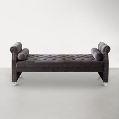 Color Home Furniture Viggo Rolled Arm Tufted Chaise Lounge