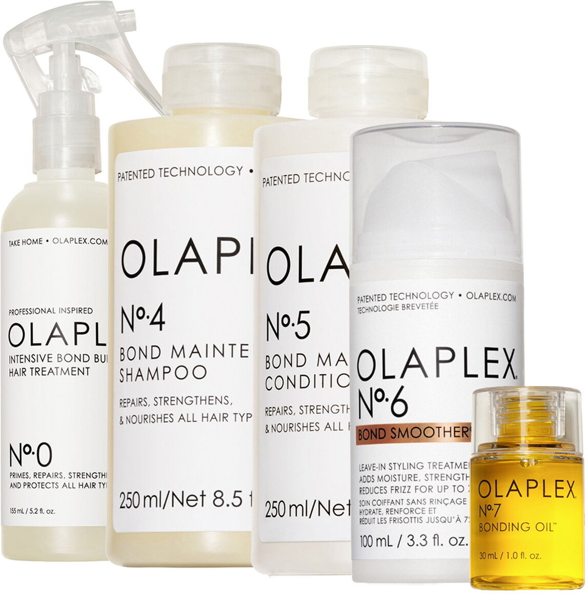 785ml Olaplex All-in Pflege Set (No.0 155ml + No.4 250ml + No.5 250ml + No.6 100ml + No.7 30ml)