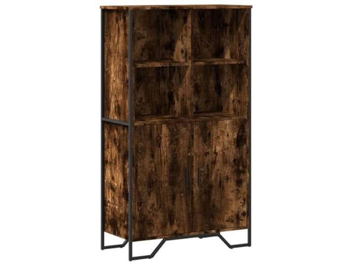 KGHFDVB Highboard Räuchereiche 79,5x35,5x137,5 cm Holzwerkstoff Viel Stauraum, Feuchtigkeitsbeständig, Pflegeleicht, Mit Wandhalterung