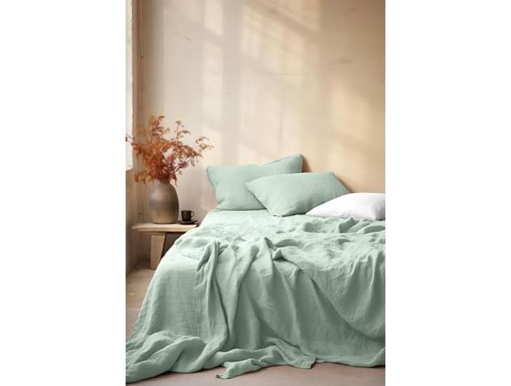 Parure de Couette Gaze de Coton – Le Clos des Songes – Linge de Lit Doux\, Léger et Respirant (Vert\, 220x240 cm)