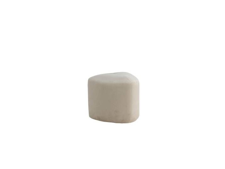 ebuy24 Pouf Velour weiß, Weiß, 46x41x46 cm, Wohnzimmer, Sessel, Hocker & Hockerbänke, Poufs