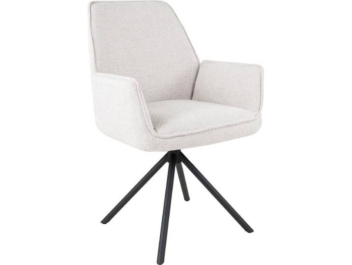 Kick Eetkamerstoel Lex - Armleuning - Luxe uitstraling - Wit