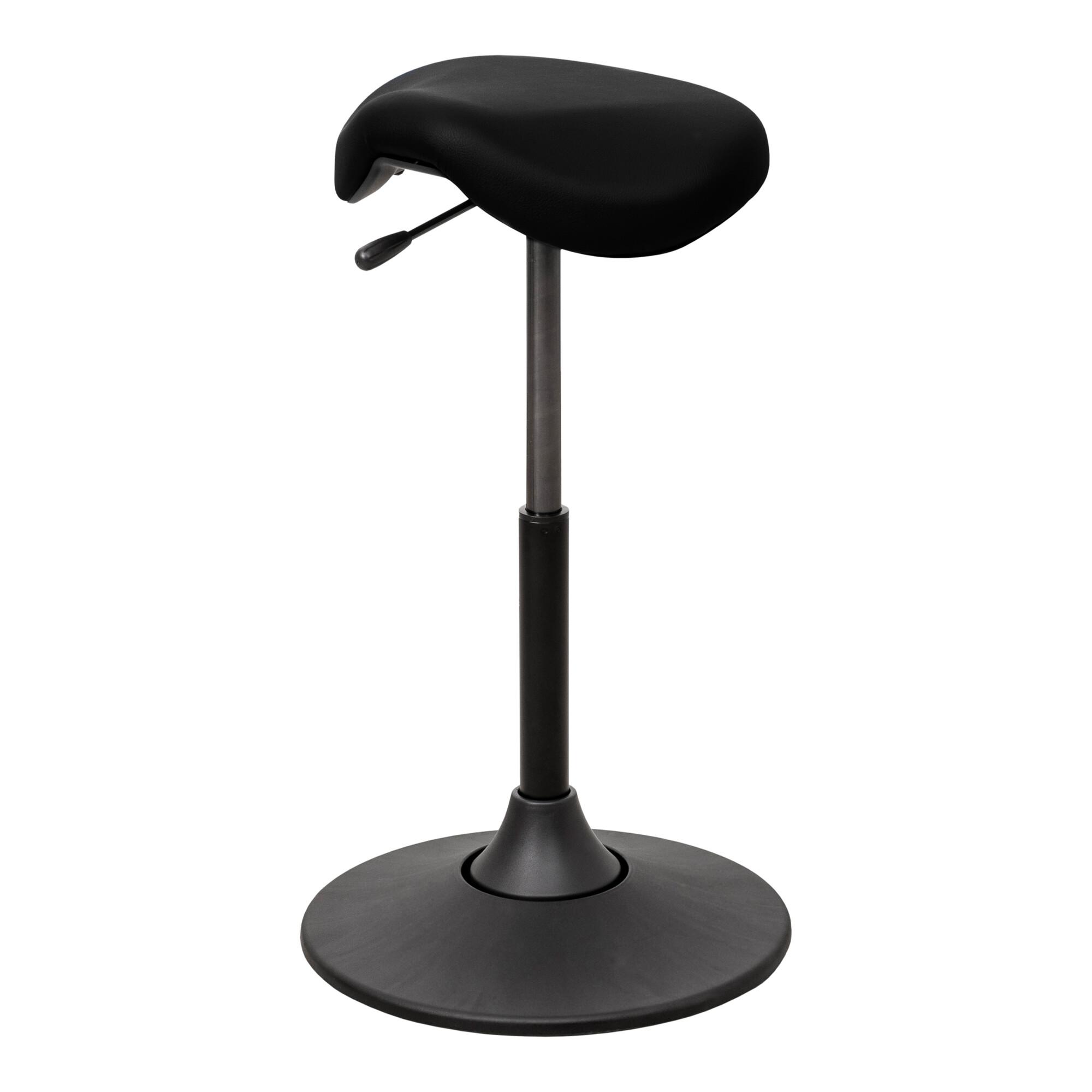 STIER Multibeweglicher Hocker mit Sattelsitz schwarz Sitzhöhe 510-700 mm (905715)