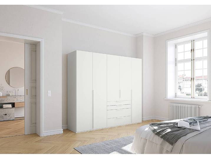 Drehtürenschrank Purisma Typ B 251cm Weiß/Alpinweiß