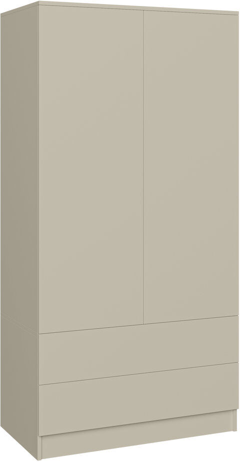 17 Stories 2 Door Wardrobe Grey 90cm W X 51cm D