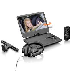 Lenco DVP-1010BK Tragbarer TV mit DVD-Player 10 Zoll Schwarz