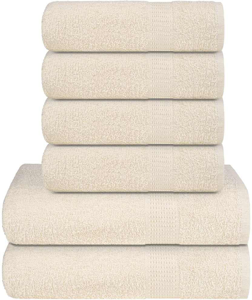 Brayden Studio Towel Set 360 Gsm 100% Cotton Cream Bath Towel;Hand Towel