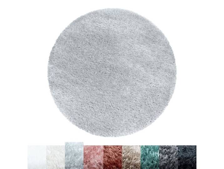 Tapis rond Shaggy Salon Soft Gloss Yarn - Silver - 200 cm Rond Ø